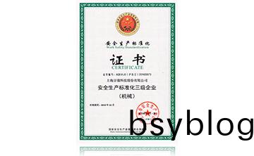 安(an)全(quan)生(sheng)産標準化證書